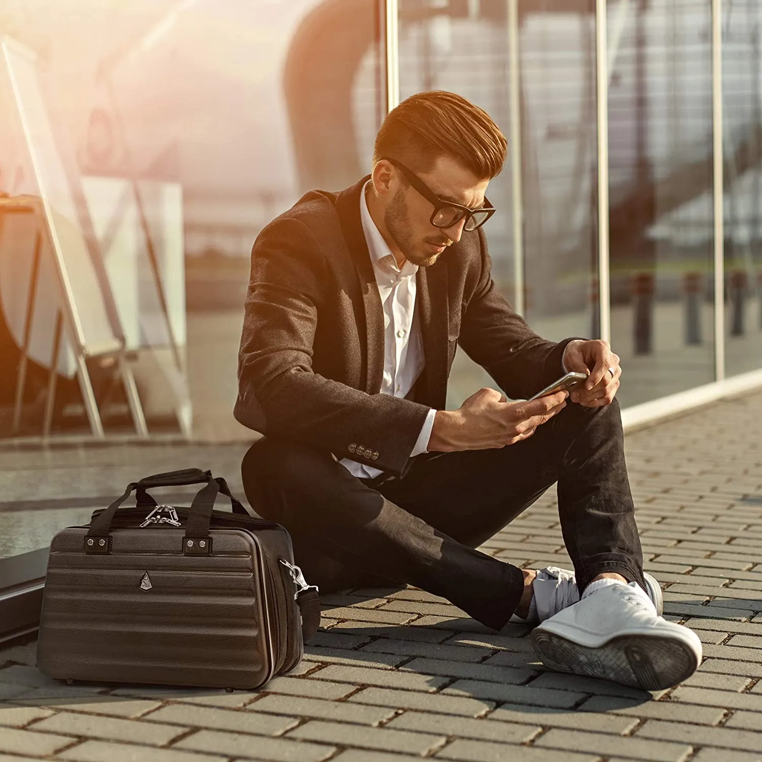 Aerolite (40x20x25cm) Hand Luggage Holdall Bag, Maximum Allowed Size For Ryanair, Approved For Ryanair, easyJet, British Airways, Jet2, Wizz Air, Virgin Atlantic and Many More