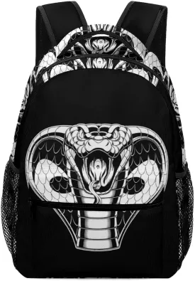 Attacking-Cobra Classical Basic Travel Backpack Casual Shoulder Bag for Work Book Shopping
