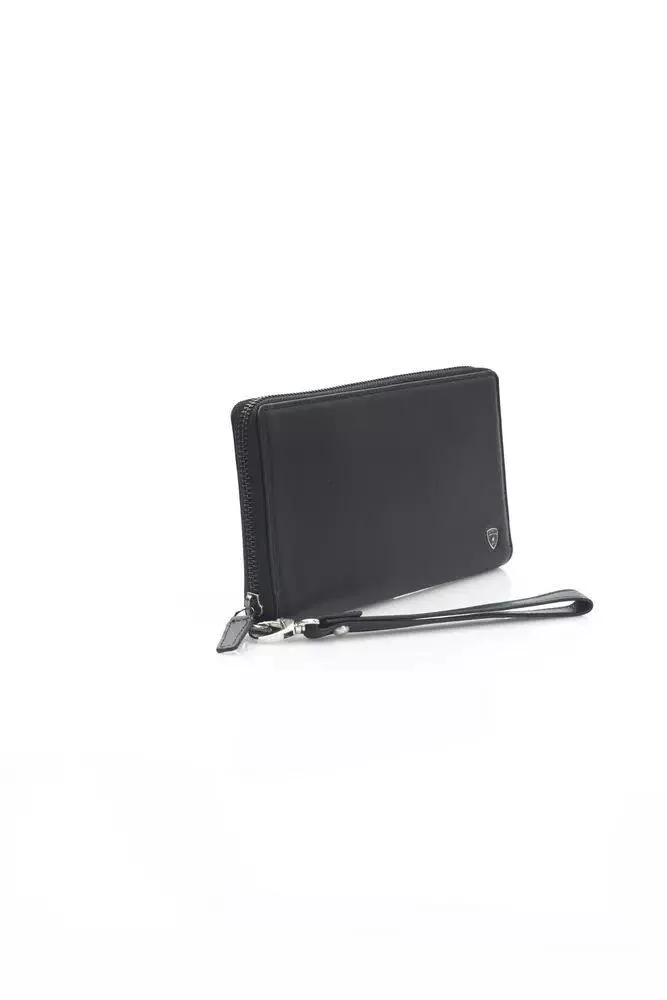 Automobili Lamborghini Black CALF Leather Wallet