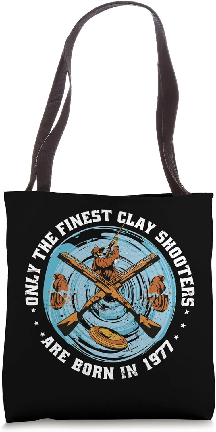 Clay Shooters Vintage 1977 birthday clay-pigeons shooting Tote Bag