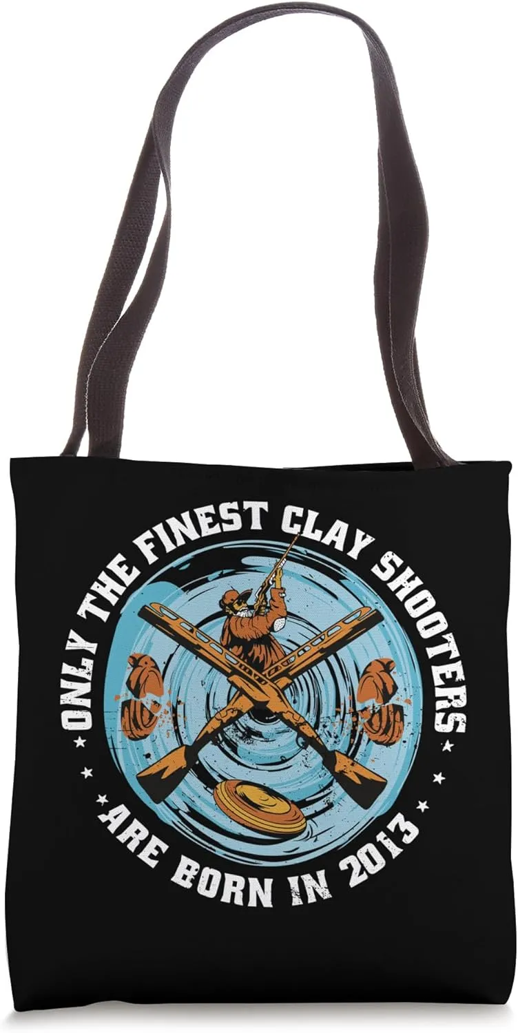 Clay Shooters Vintage 2013 birthday clay-pigeons shooting Tote Bag
