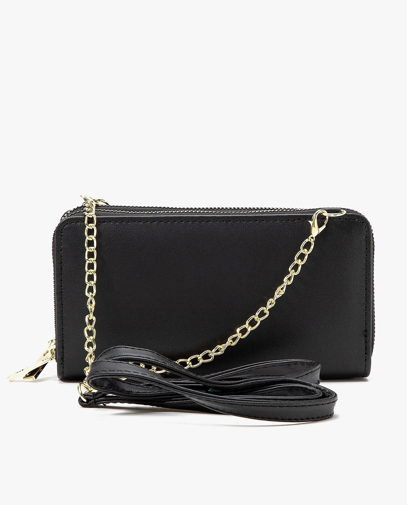 DIANA LASER CUT DOUBLE ZIP CROSSBODY BAG AND WALLET COMBO