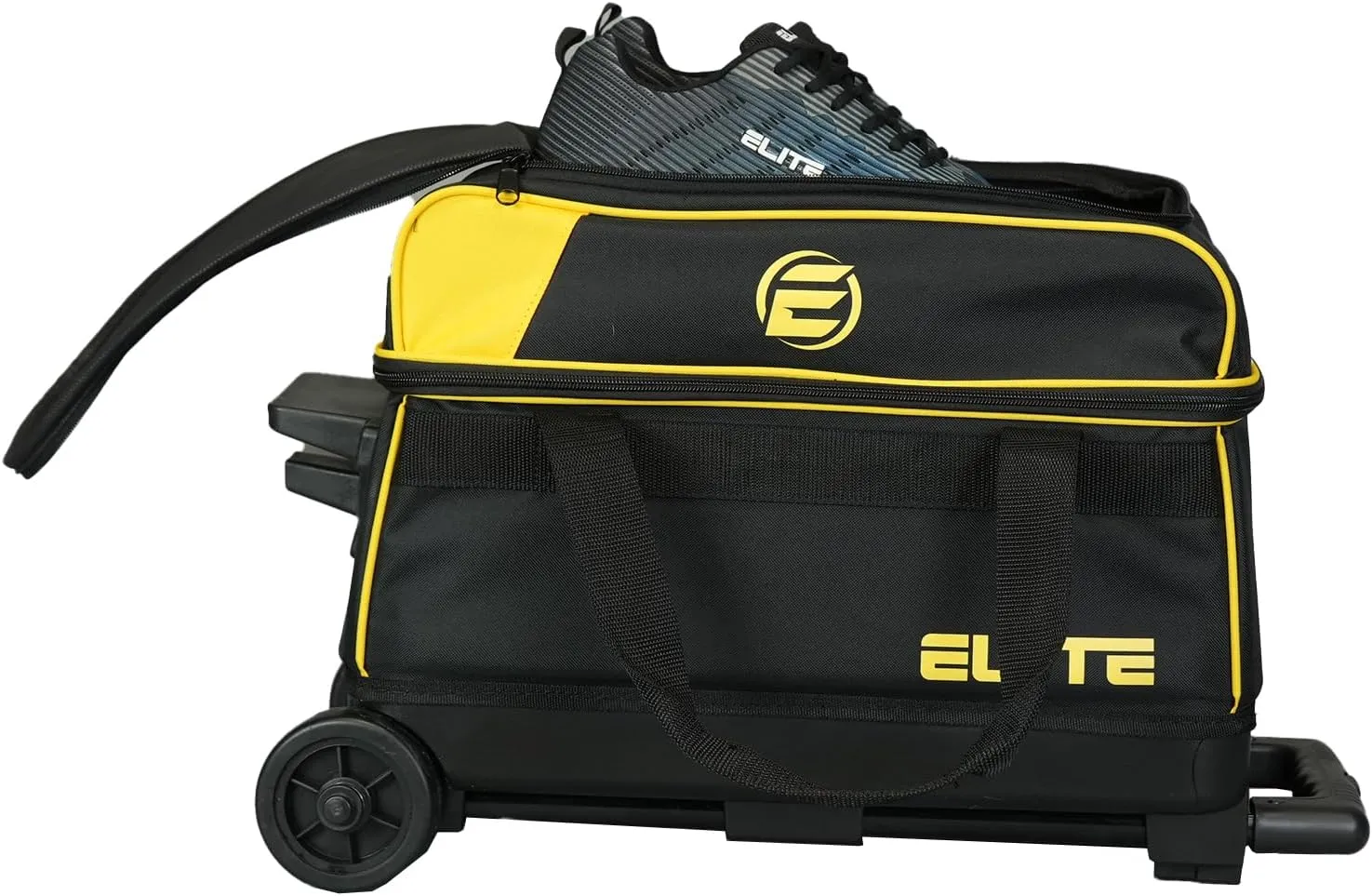 ELITE Basic Bowling Bag Double (2) Ball Roller with Rolling Wheels
