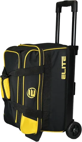 ELITE Basic Bowling Bag Double (2) Ball Roller with Rolling Wheels