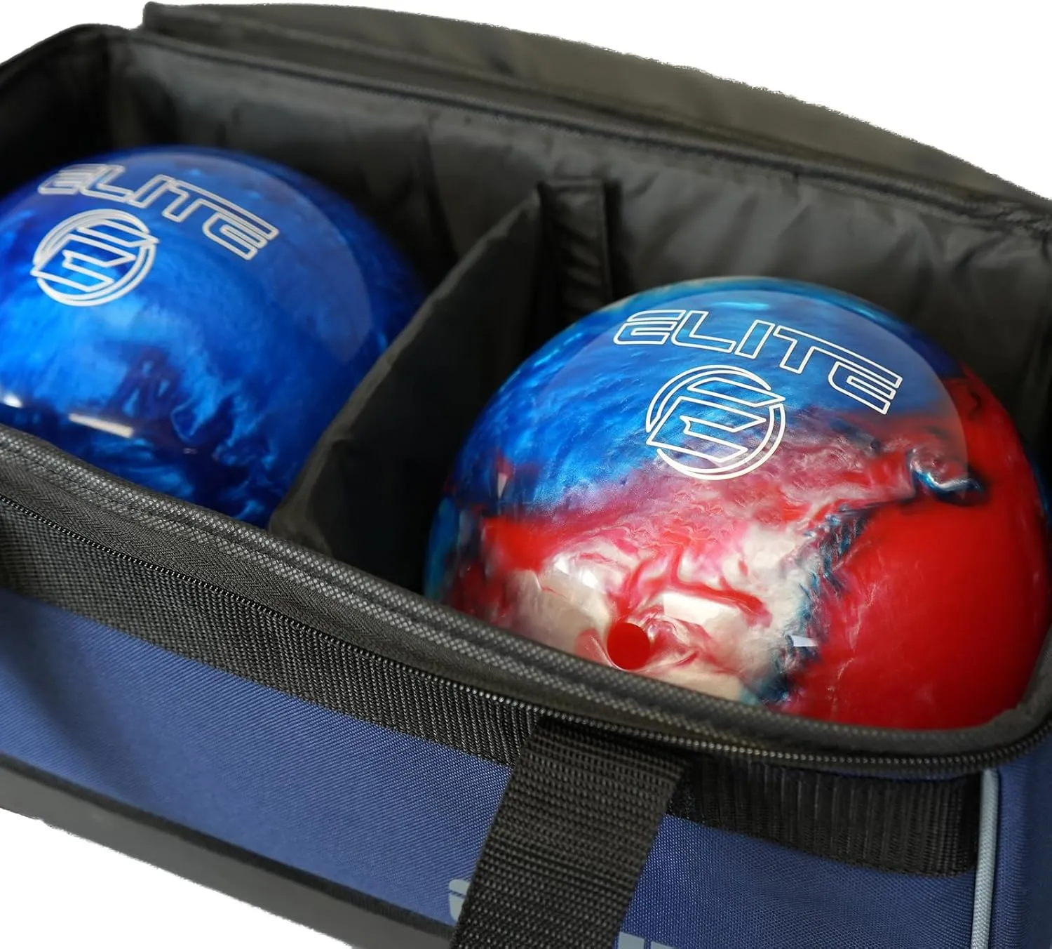 ELITE Basic Bowling Bag Double (2) Ball Roller with Rolling Wheels