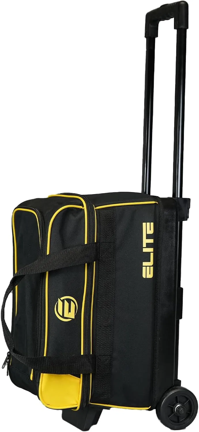ELITE Basic Bowling Bag Double (2) Ball Roller with Rolling Wheels