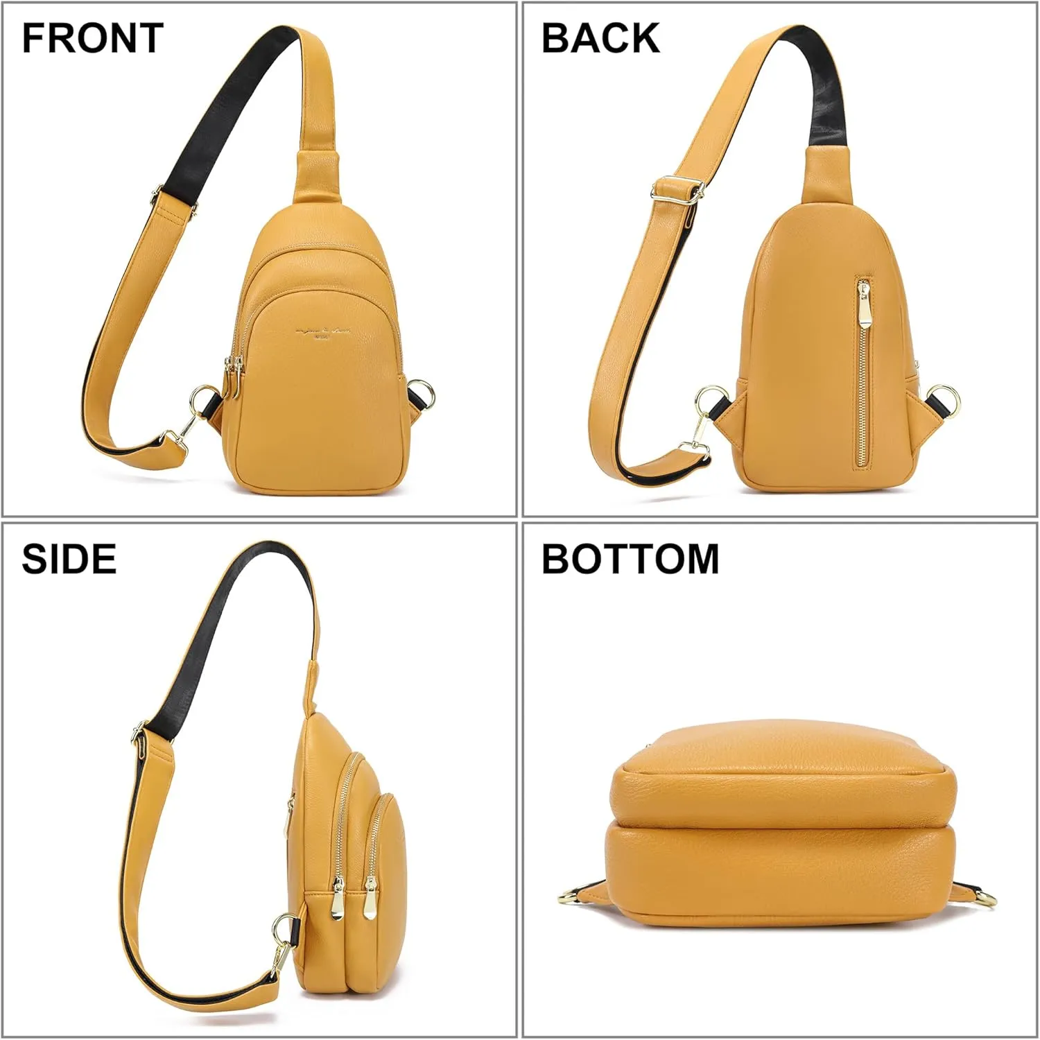 Haytijoe Crossbody Bags for Women Leather Sling Bag Anti-theft Cross Body Bag Travel Sling Purse Chest Bags Fanny Packs