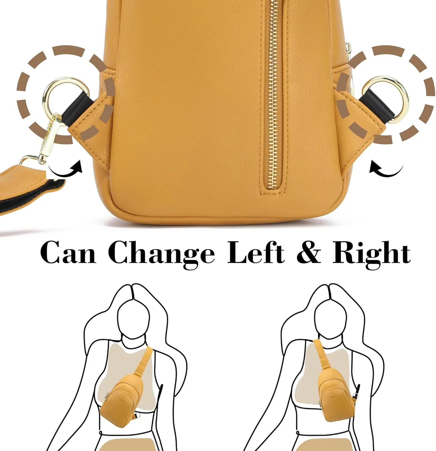 Haytijoe Crossbody Bags for Women Leather Sling Bag Anti-theft Cross Body Bag Travel Sling Purse Chest Bags Fanny Packs