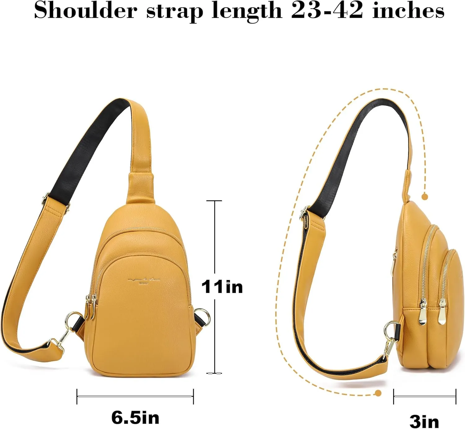 Haytijoe Crossbody Bags for Women Leather Sling Bag Anti-theft Cross Body Bag Travel Sling Purse Chest Bags Fanny Packs