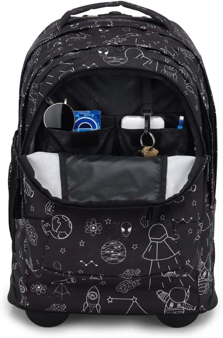 JanSport Driver 8 Rolling Backpack - Wheeled Travel Bag with 15-Inch Laptop Sleeve, One Size, Cosmic City
