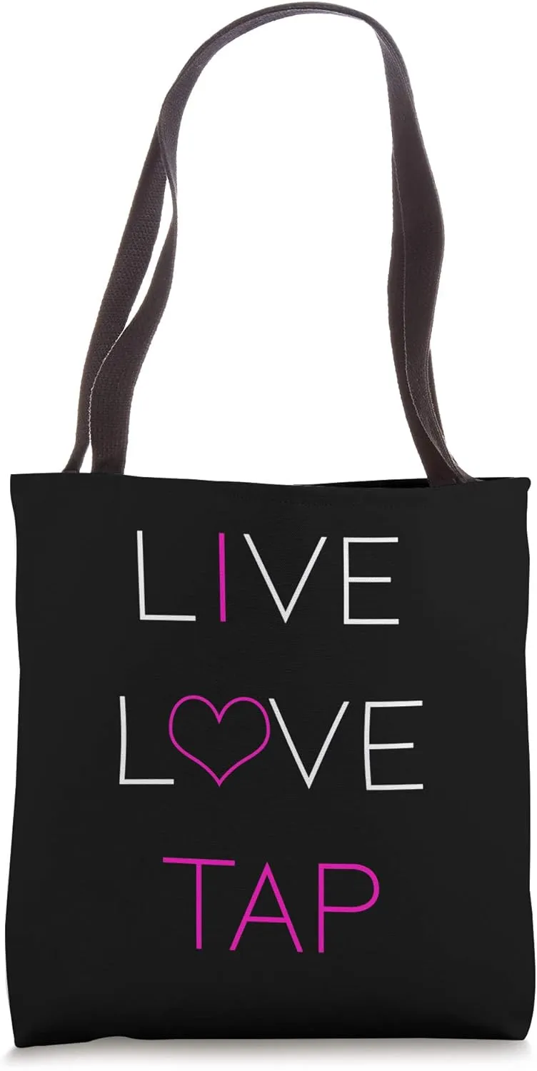 Live Love Tap Retro Tap Dancing Hobbies Dance Lover Gift Tote Bag