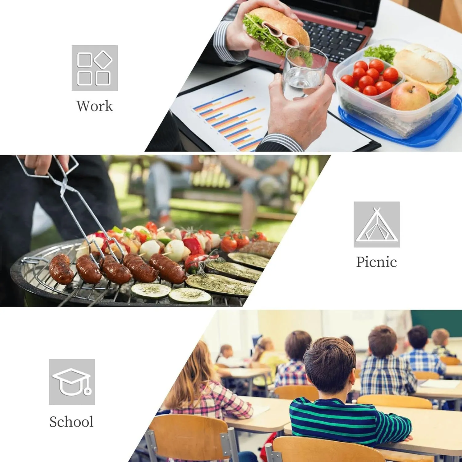 Lunch Bag Lunch Box for women & Men, Insulated Lunch Bag Leakproof Cooler Food Lunch Containers Reusable Durable Lunch Box, Lunch Tote Bags for Work, Travel, Outdoorhabits line