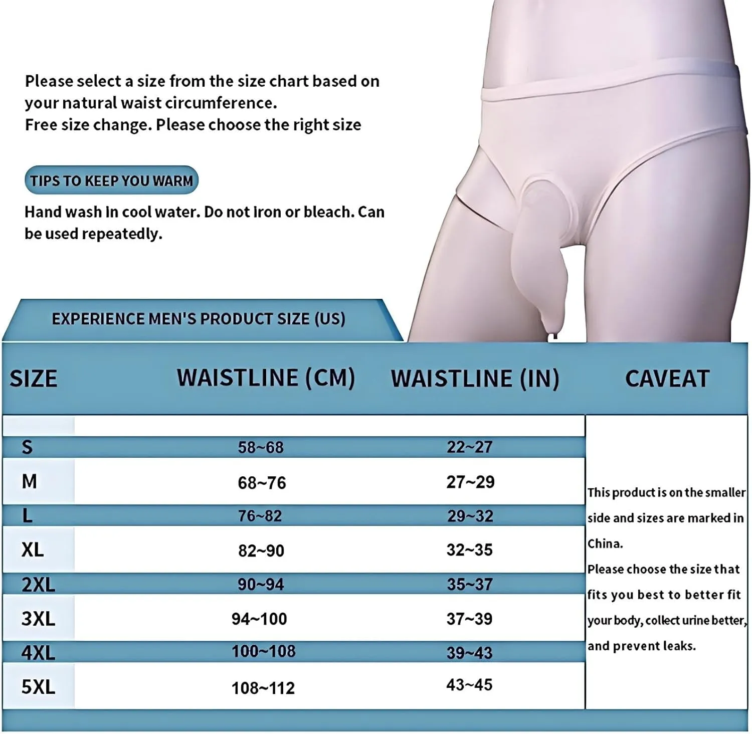 Mens Incontinence Protective Briefs  Includes 3 Urine Bags for Reliable Protection (Large)