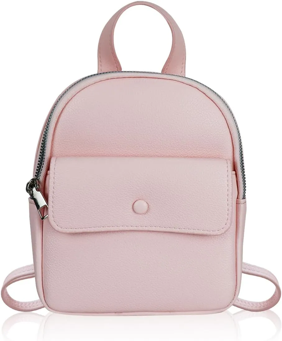 Mini Backpack Cute Backpack, PU Leather Small Backpack Purse for Women and Girls,Stylish Womens Backpack Purse (pink)