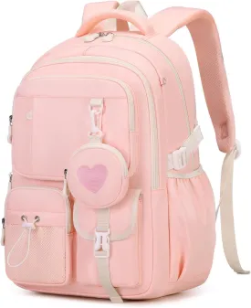 MOONBABY Girls Backpack, Kids Backpack for Girls, School bag for Primary Elementary Teenage, Middle School Students Bookbag