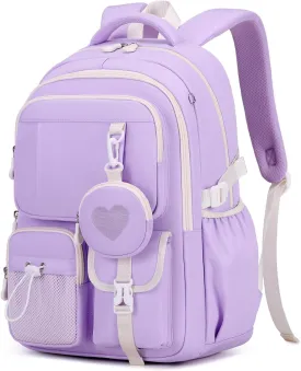 MOONBABY Girls Backpack, Kids Backpack for Girls, School bag for Primary Elementary Teenage, Middle School Students Bookbag