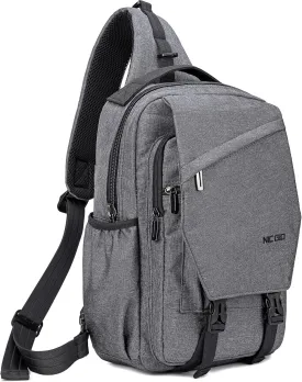 NICGID Sling Bag Backpack, 13.3'' 14.1'' Laptop Bag Crossbody Shoulder Chest Backpacks Travel Outdoors for Men Women
