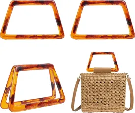 PH PandaHall 4pcs Trapezoid Bags Handles Decorative Handbag Handle Purse Handles Replacement for Handmade Beach Bag Handbags Straw Bag Crocheted Purse Making