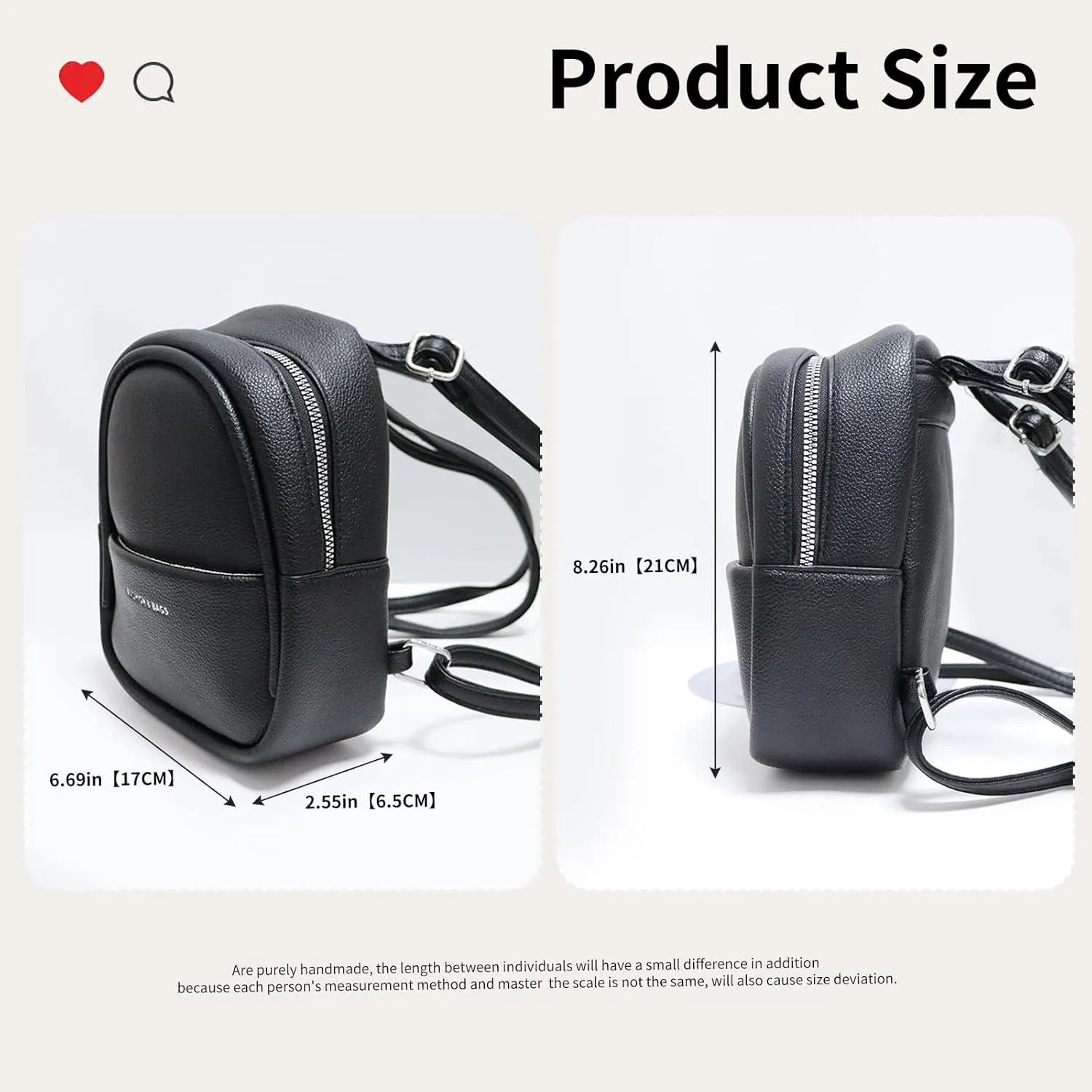 Small Backpacks, PU Leather Small Backpack Purse for Women, Stylish Mini Backpack Cute Backpack (black)