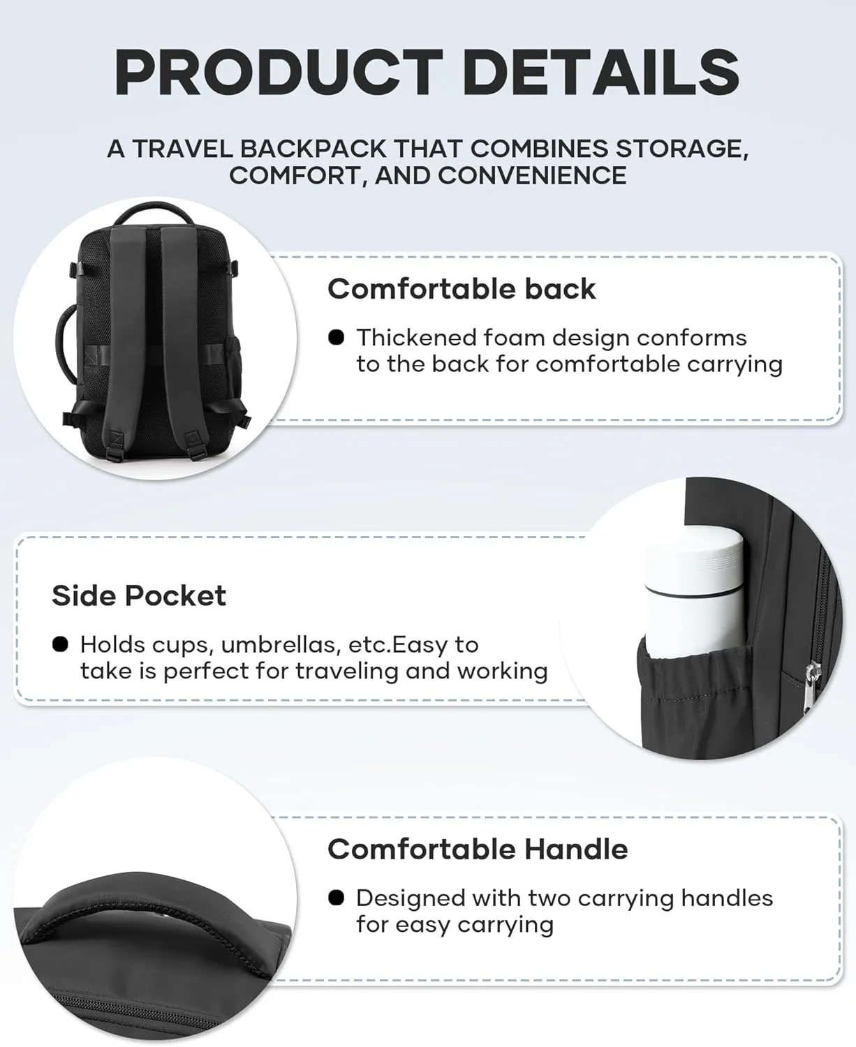 Travel Backpack For Women Men Carry On Backpack For Traveling On Airplanes Personal Item Travel Bag laptop backpacks