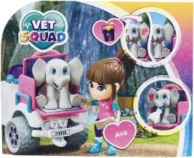 Vet Squad - Forest Rescue - Ava & Quadbike, 3 inch articulated vet figure with vehicle, pet and accessories - Suitable for 4 years and above