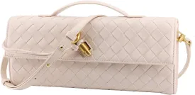 Woven Bag Clutch Purse for Women Ladies Party Handbag Wedding Cocktail Prom Crossbody Shoulder Bag