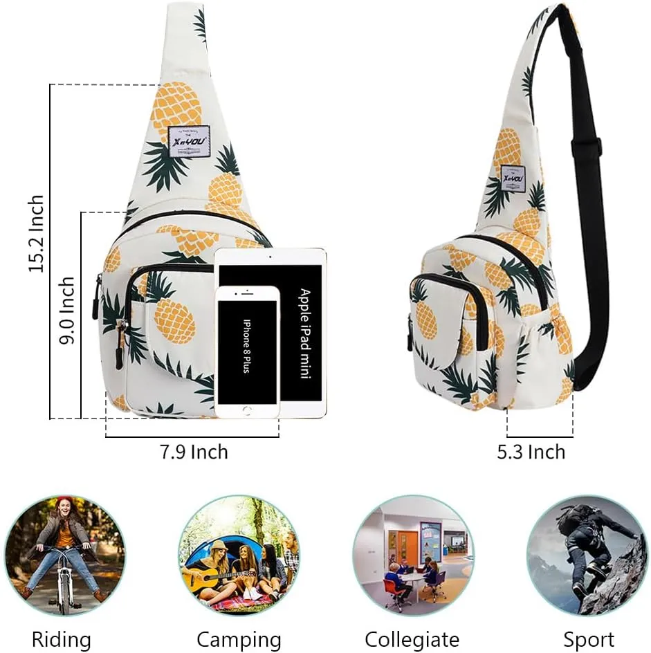 XEYOU Small Sling Bag - Lightweight One Strap Backpack Hiking Crossbody Chest Bag - Unisex Shoulder Daypack