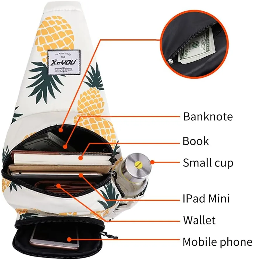 XEYOU Small Sling Bag - Lightweight One Strap Backpack Hiking Crossbody Chest Bag - Unisex Shoulder Daypack